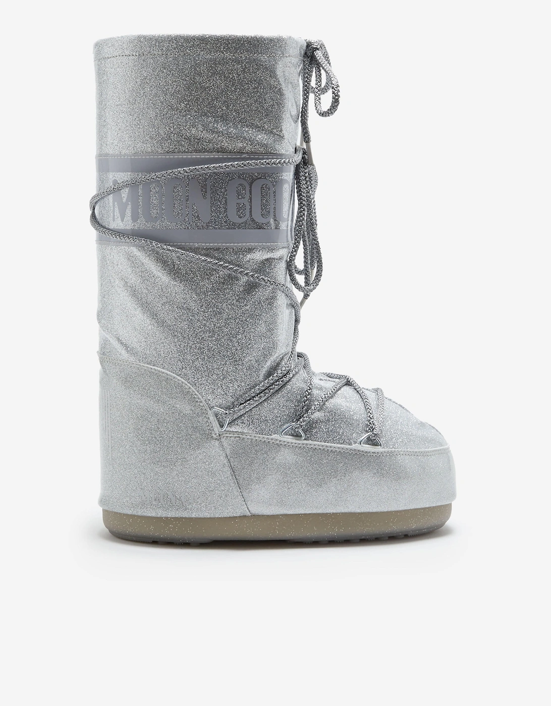 Moon Boot Kids Icon Glitter Boots in Silver, 5 of 4