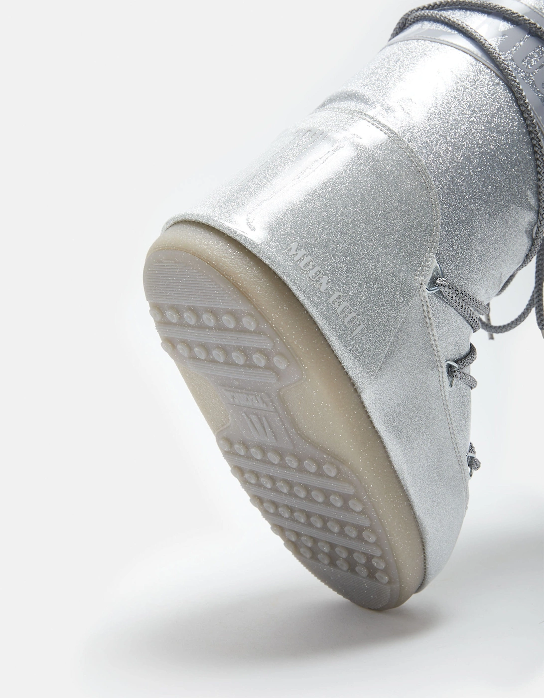 Moon Boot Kids Icon Glitter Boots in Silver