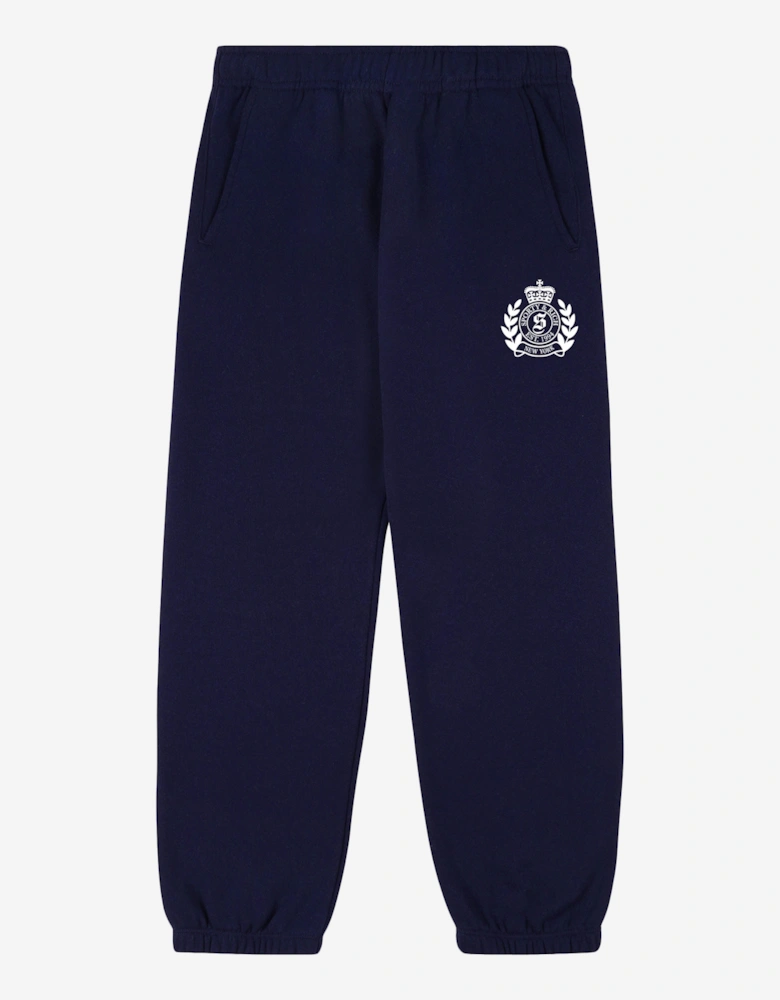 Kids H&W Crest Joggers in Navy