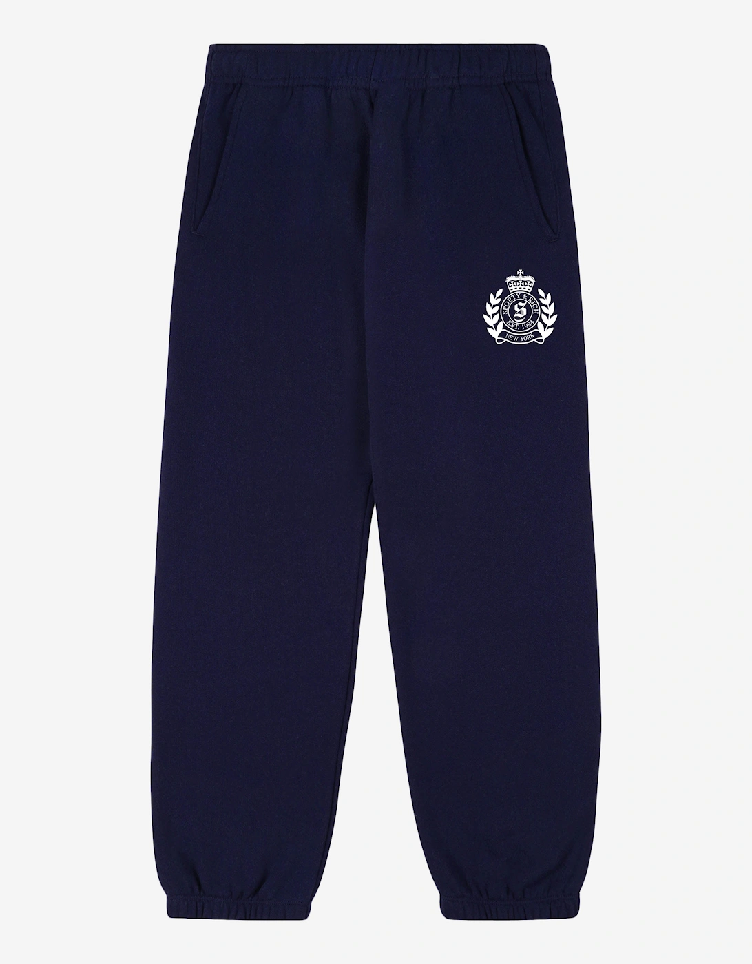Kids H&W Crest Joggers in Navy, 5 of 4
