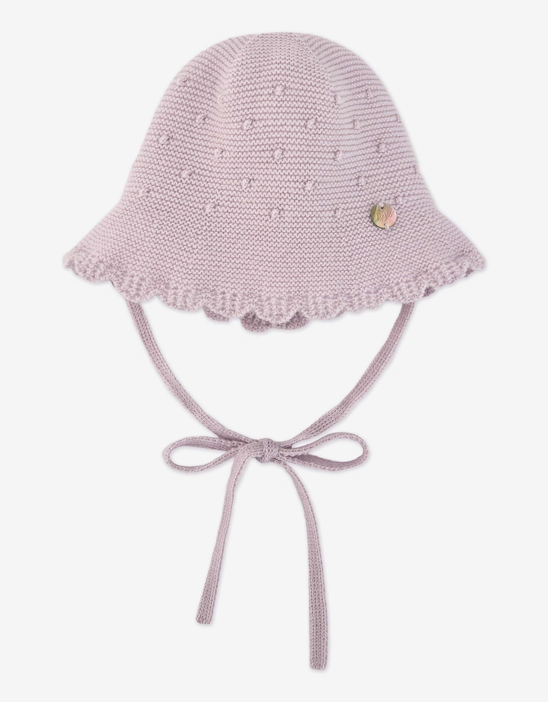 Baby Girls Wool Knit Hat in Purple, 5 of 4
