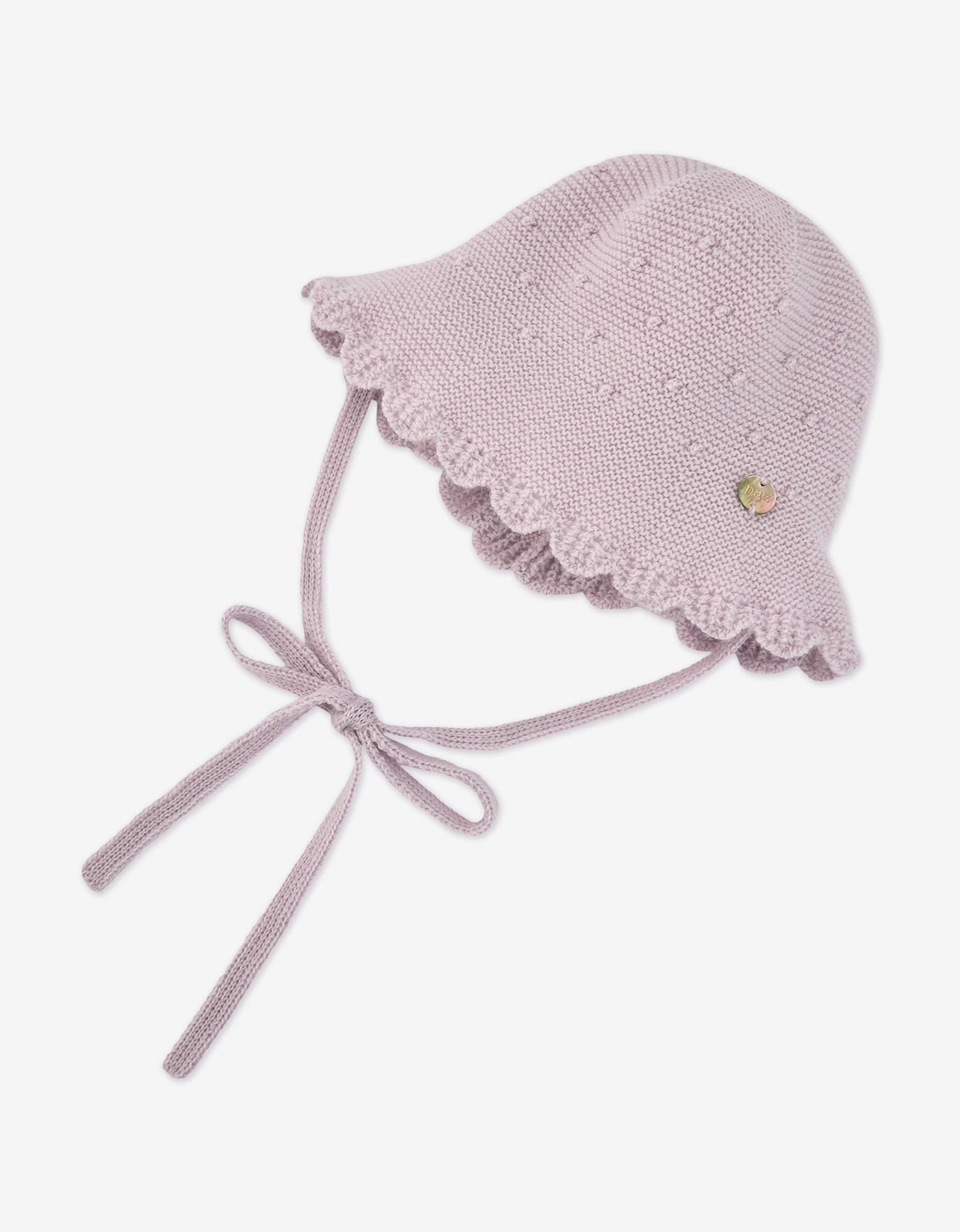 Baby Girls Wool Knit Hat in Purple