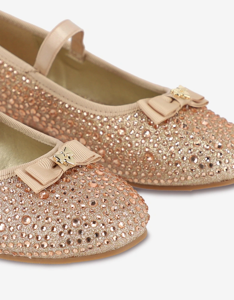 Angels Face Girls Dahlia Crystal Pumps in Gold