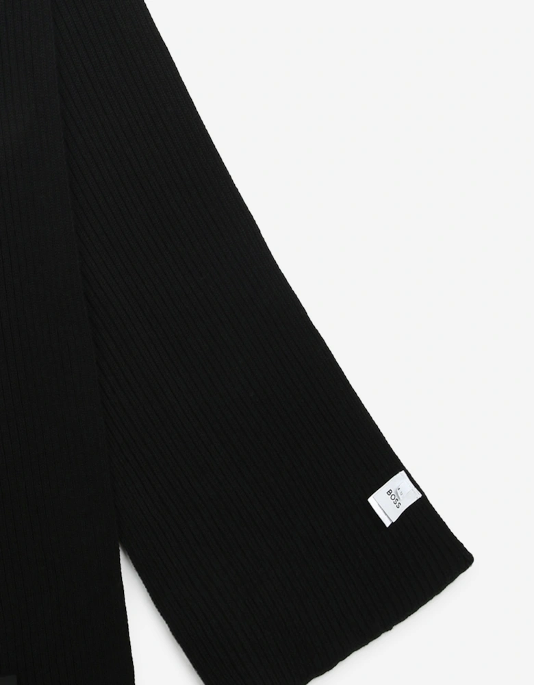 BOSS Boys Logo Scarf in Black