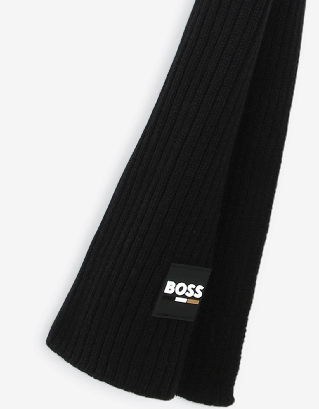 BOSS Boys Logo Scarf in Black