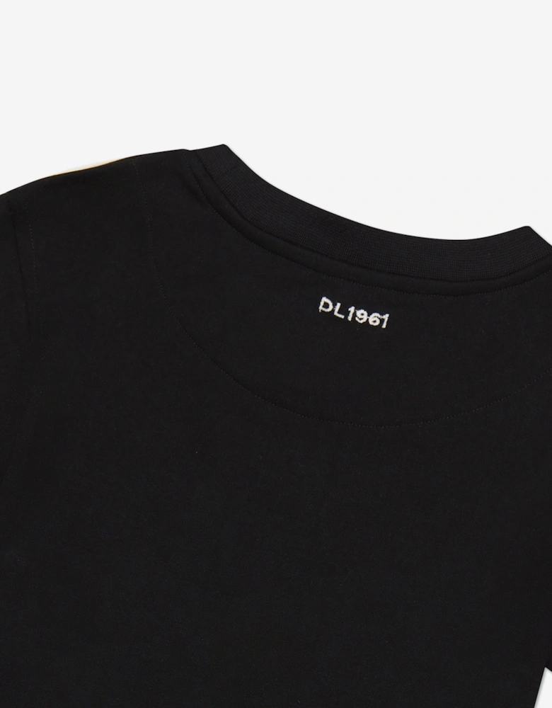 Girls Cotton T-Shirt in Black