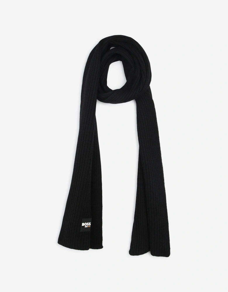 BOSS Boys Logo Scarf in Black
