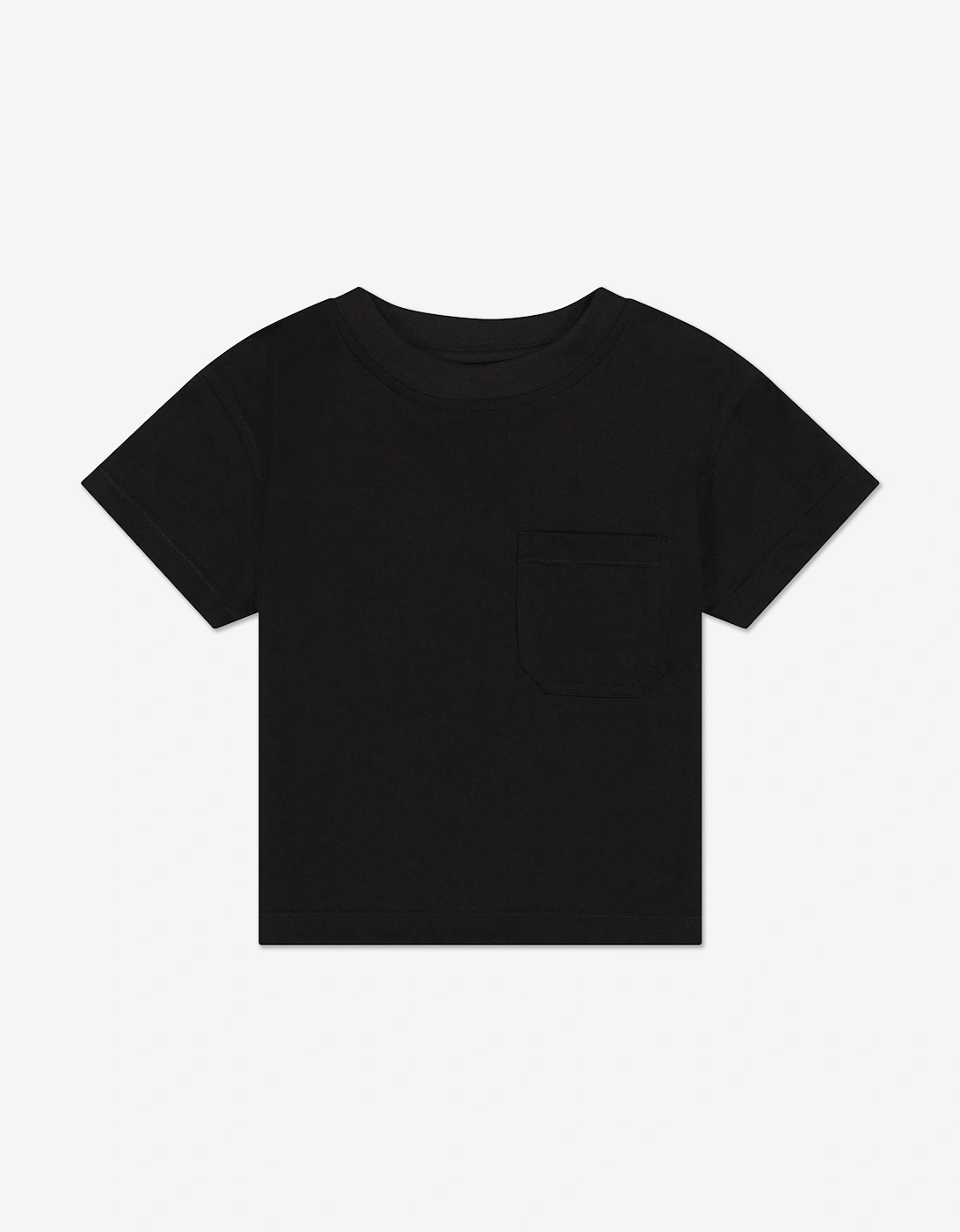 Girls Cotton T-Shirt in Black, 4 of 3