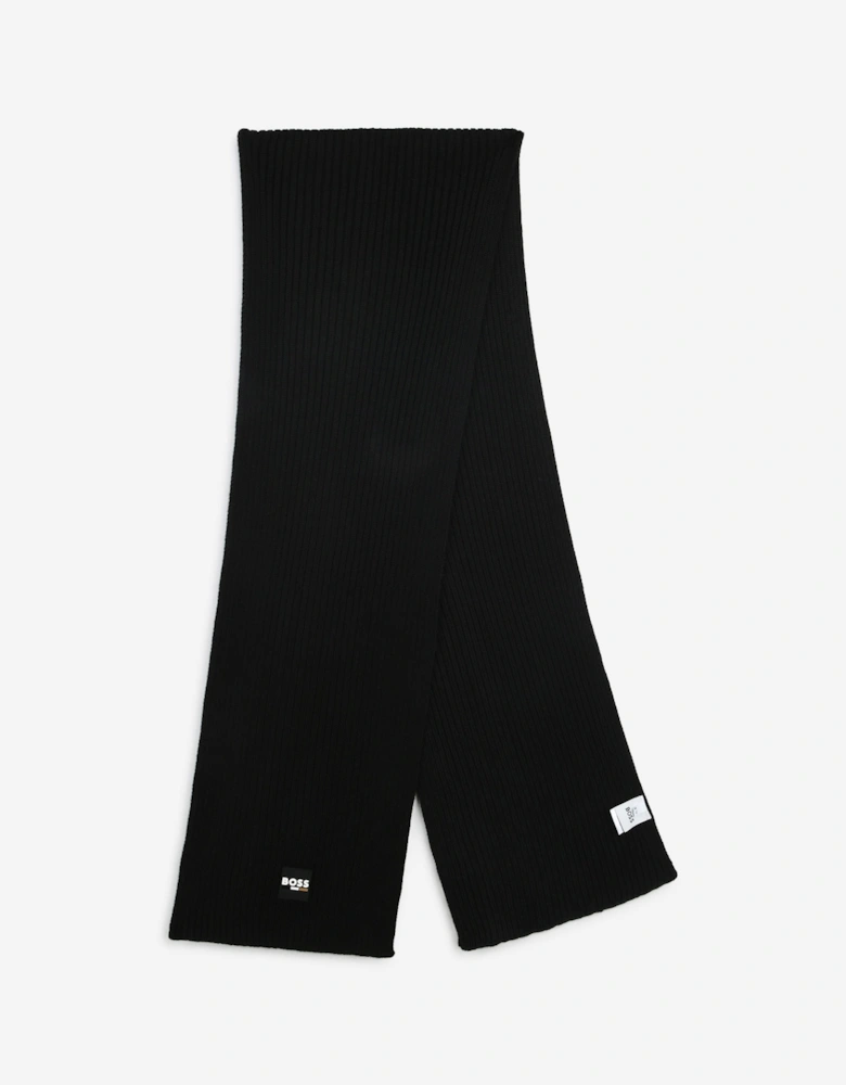 BOSS Boys Logo Scarf in Black