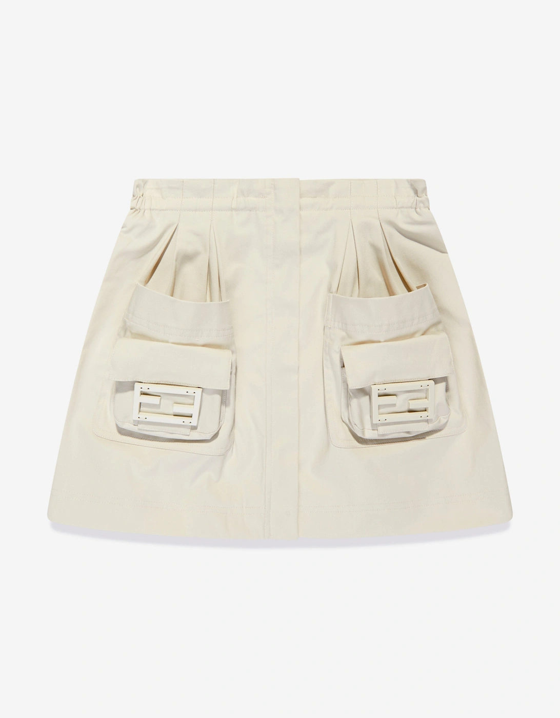 Girls Cargo Pocket Skirt in Ivory, 5 of 4