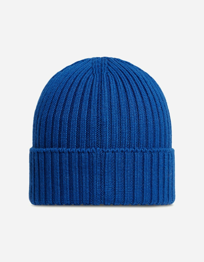 Kids Wool Knit Beanie Hat in Navy