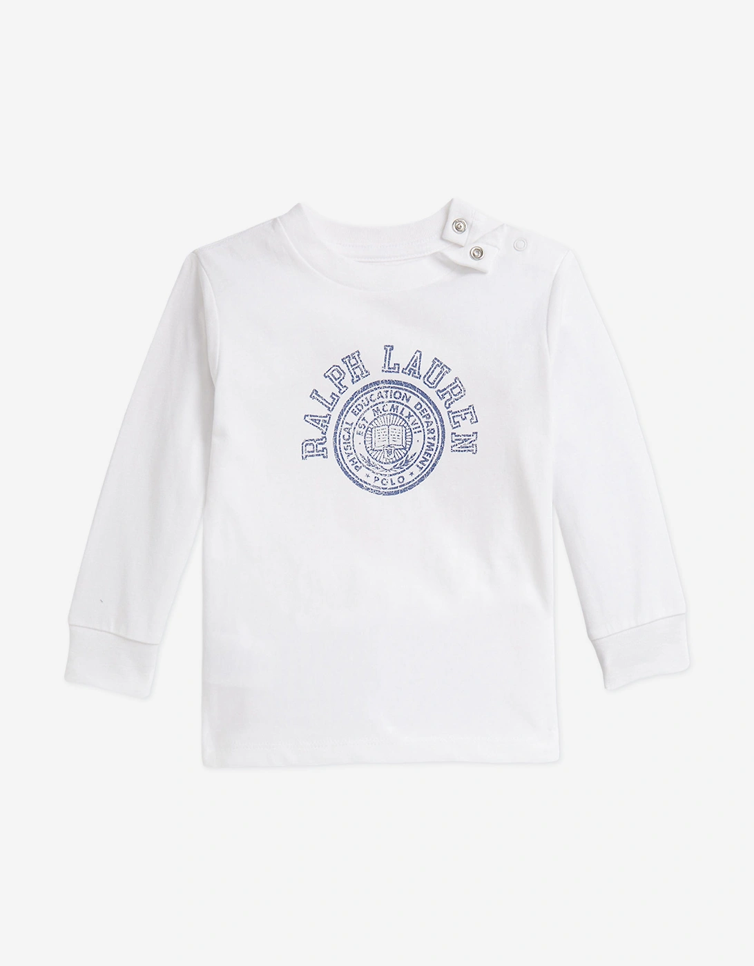 Baby Boys Long Sleeve T-Shirt and Pants Set in White