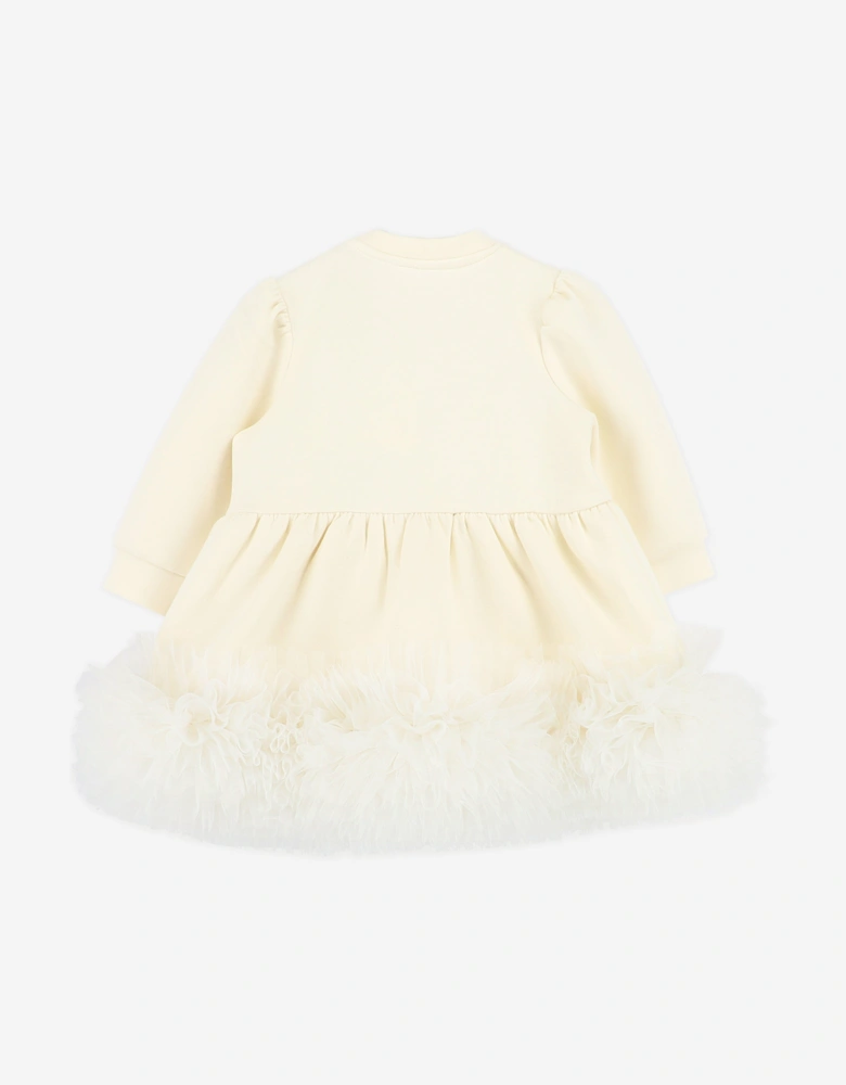Angels Face Baby Girls Dawn Tulle Trim Dress in Ivory