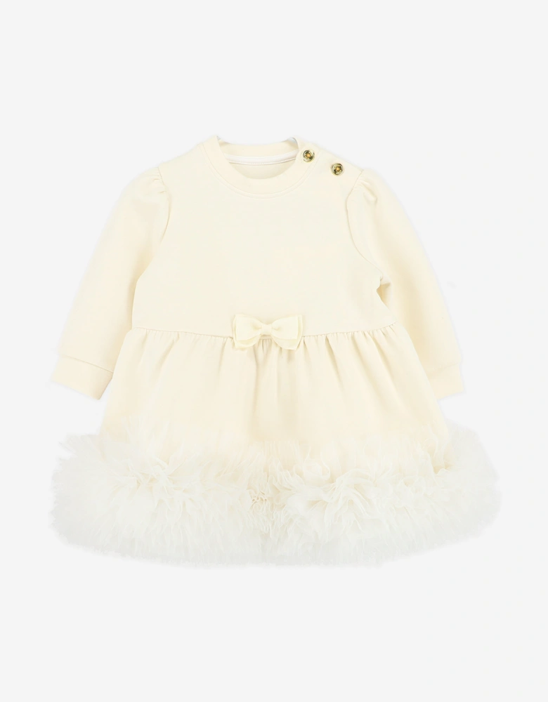 Angels Face Baby Girls Dawn Tulle Trim Dress in Ivory
