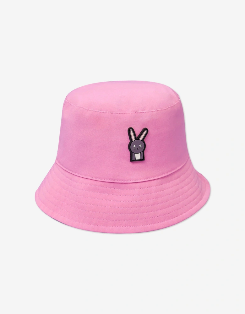 Girls Unicorn and Bunny Reversible Bucket Hat in Multicolour