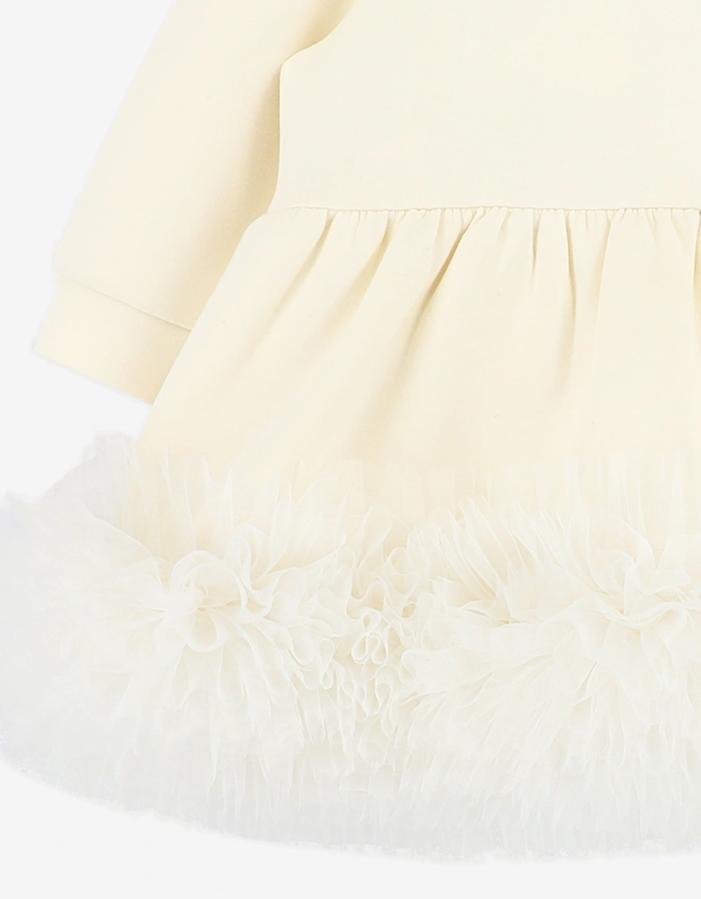 Angels Face Baby Girls Dawn Tulle Trim Dress in Ivory
