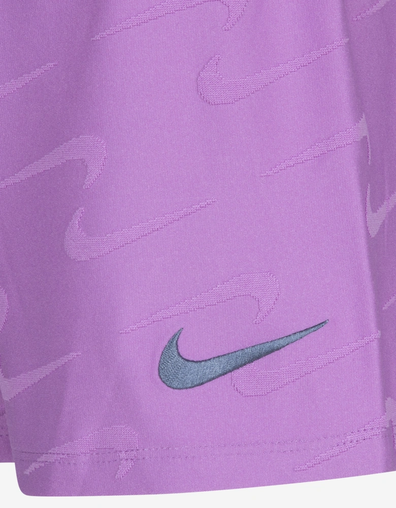 Girls Swoosh Motion Short Set in Purple
