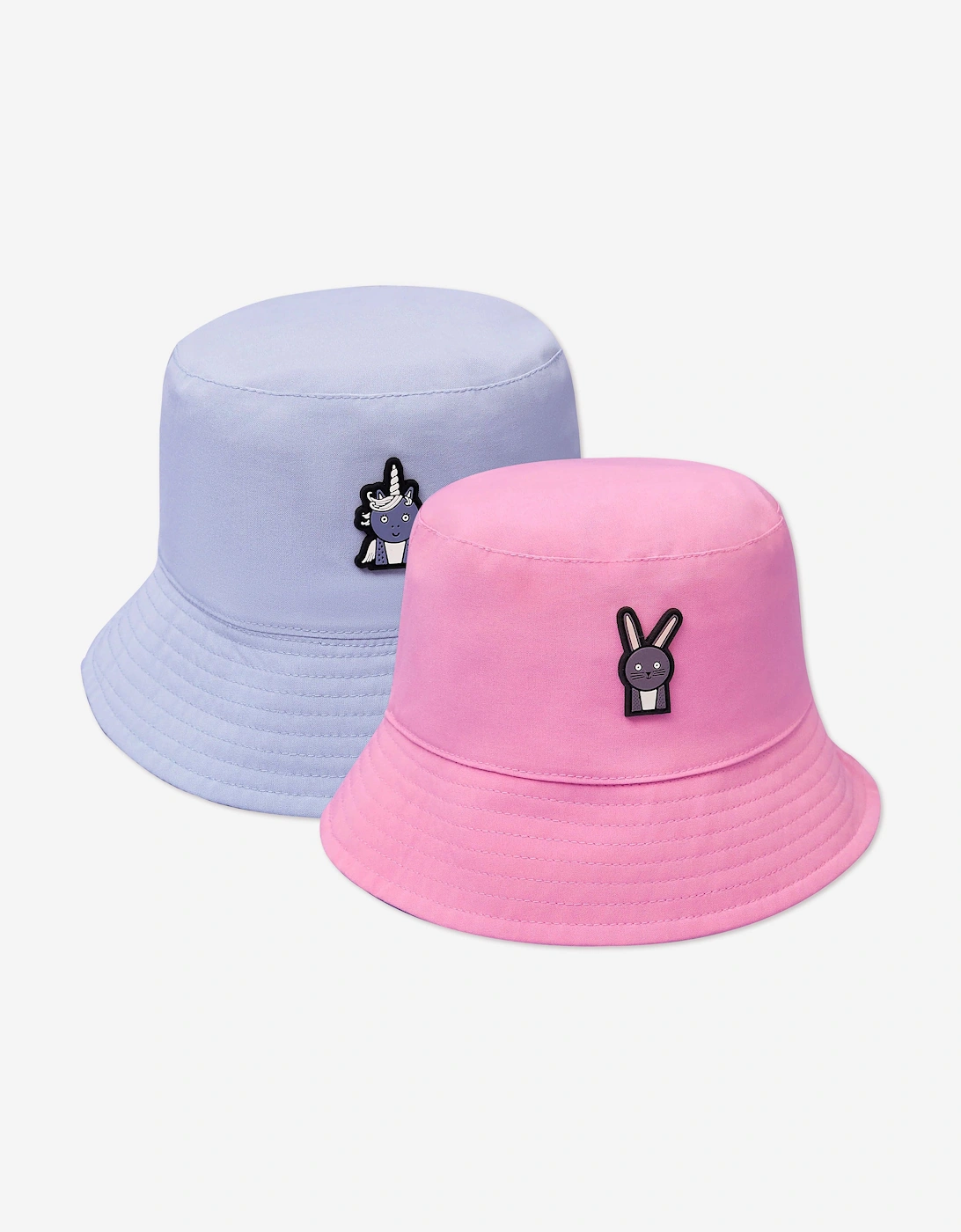 Girls Unicorn and Bunny Reversible Bucket Hat in Multicolour, 5 of 4