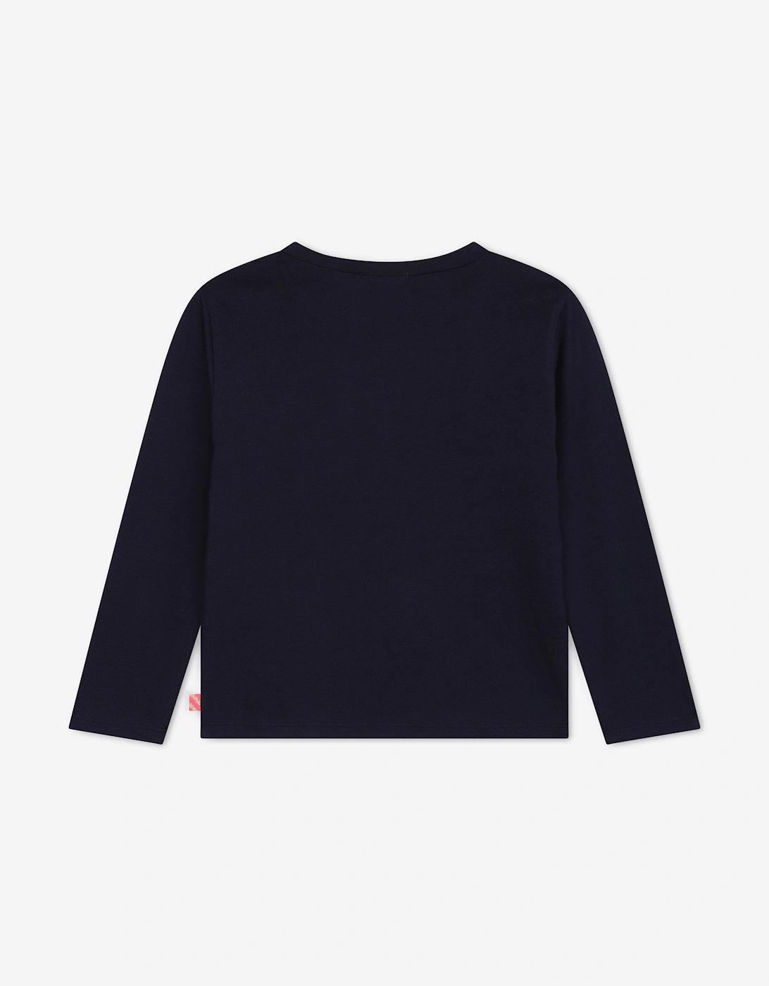 Billieblush Girls Long Sleeve Pegasus T-Shirt in Navy