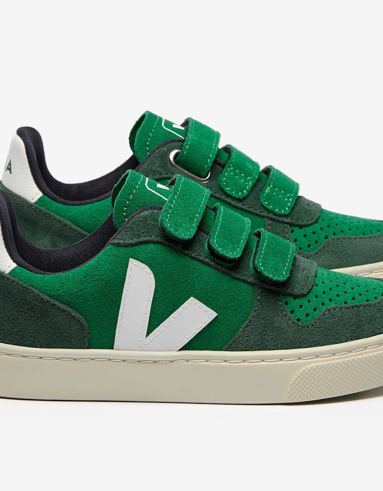 Kids Suede Small V-10 Trainers in Green