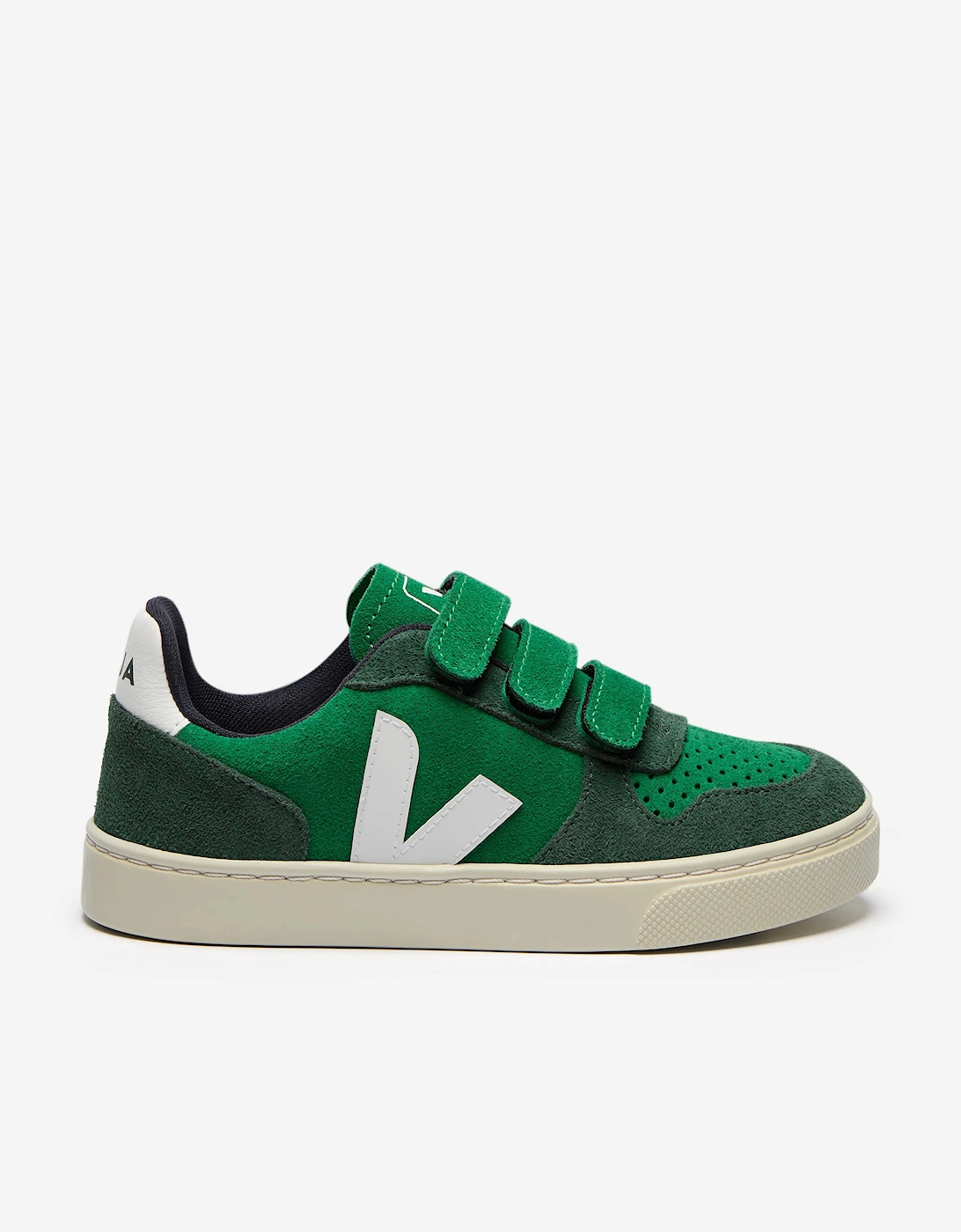 Kids Suede Small V-10 Trainers in Green, 5 of 4