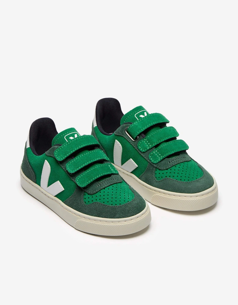 Kids Suede Small V-10 Trainers in Green