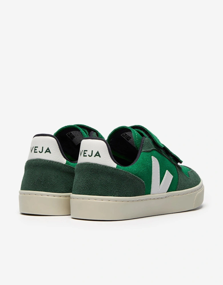 Kids Suede Small V-10 Trainers in Green