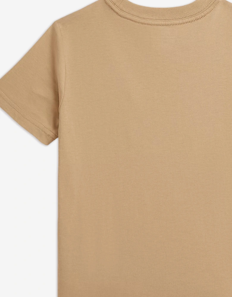 Boys Jersey Pocket T-Shirt in Beige