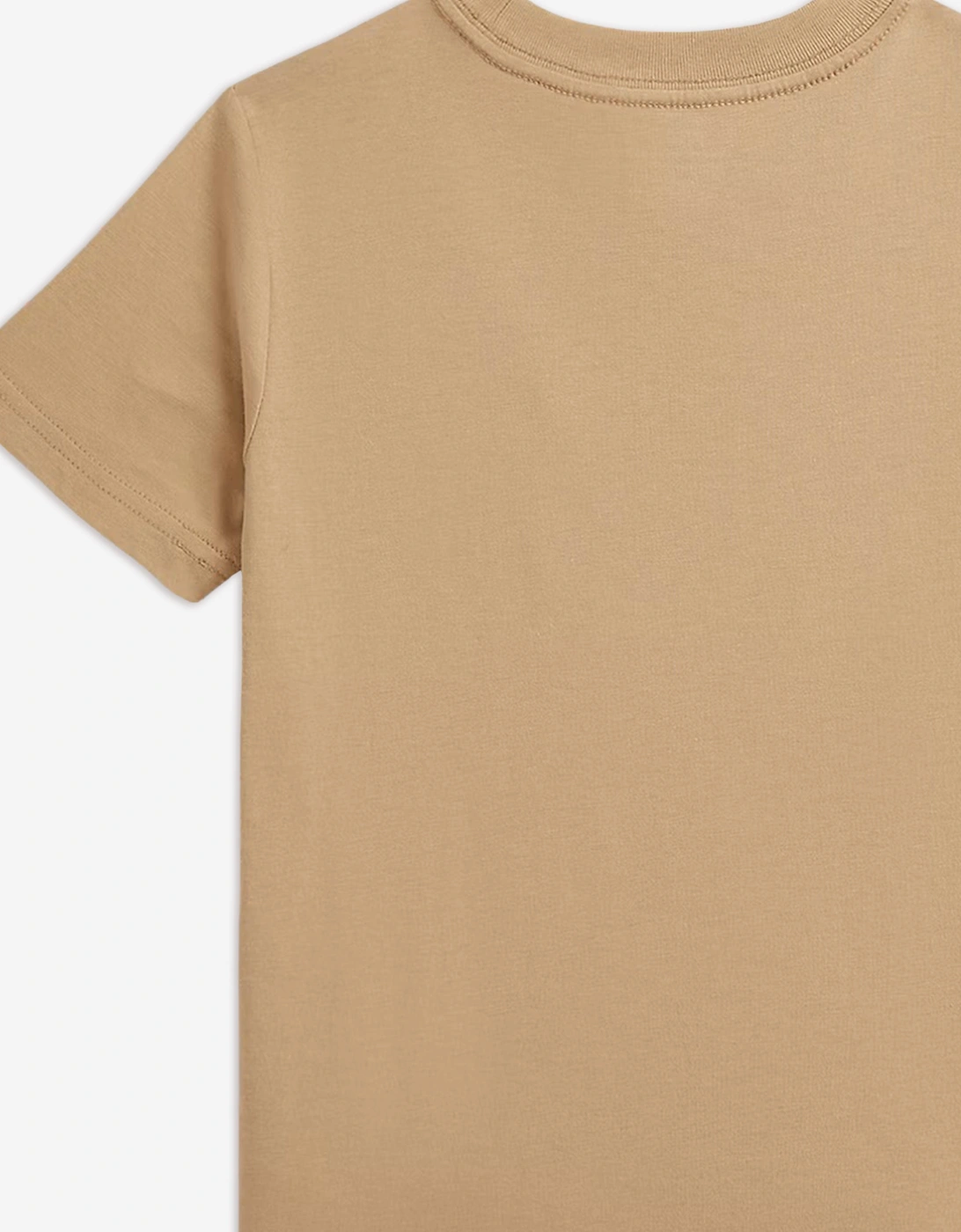Boys Jersey Pocket T-Shirt in Beige