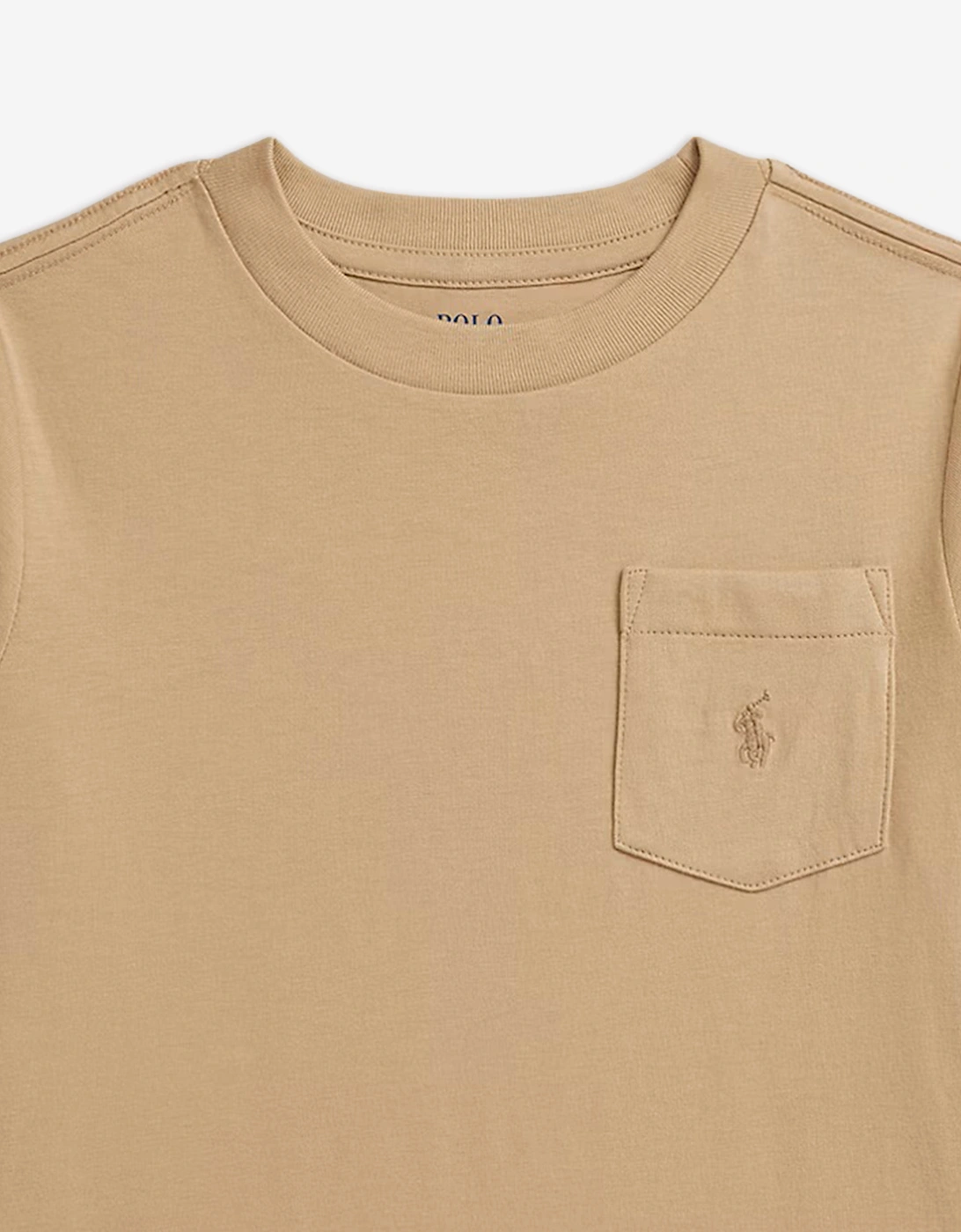 Boys Jersey Pocket T-Shirt in Beige