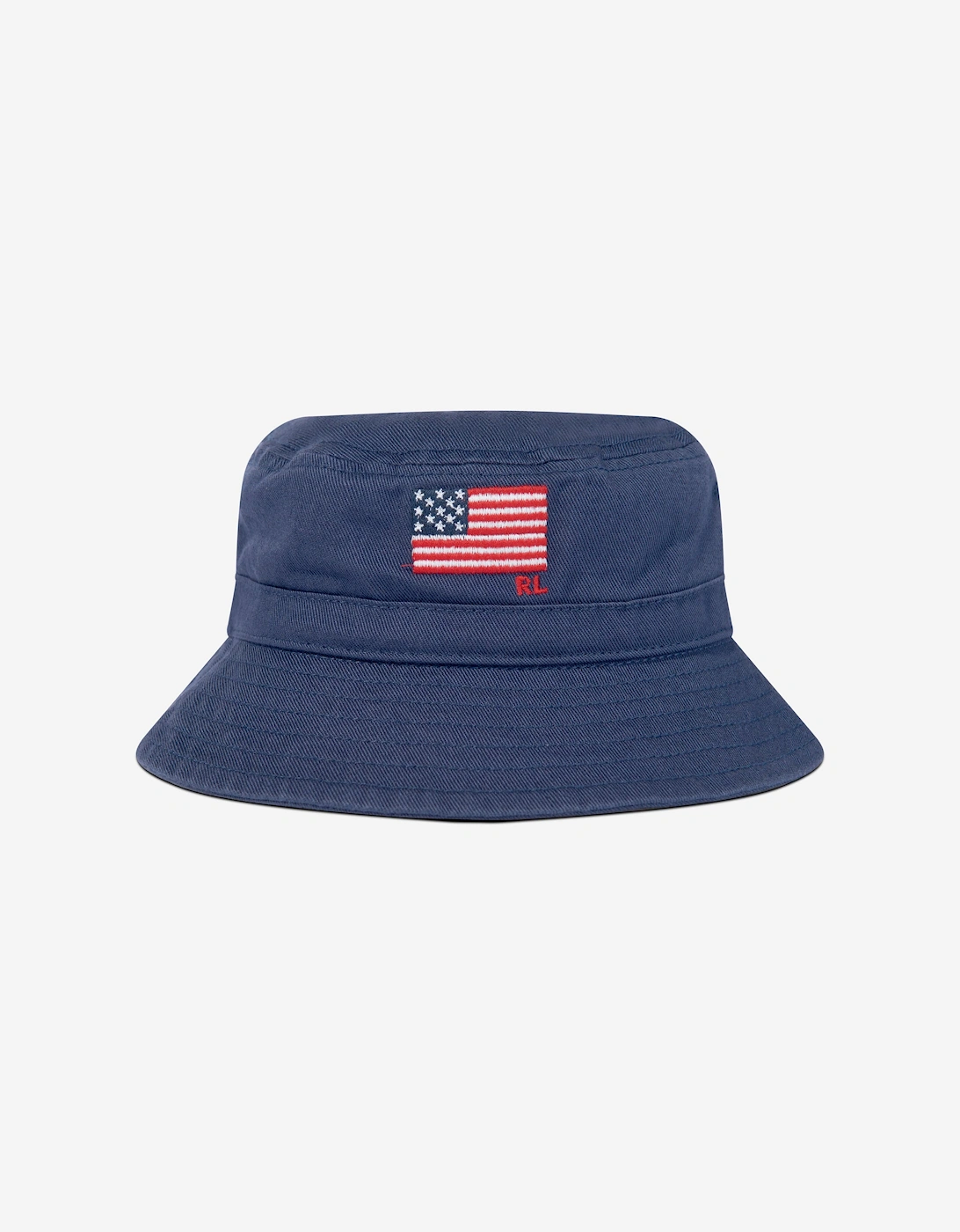 Baby Boys Chino Flag Bucket Hat in Navy, 5 of 4