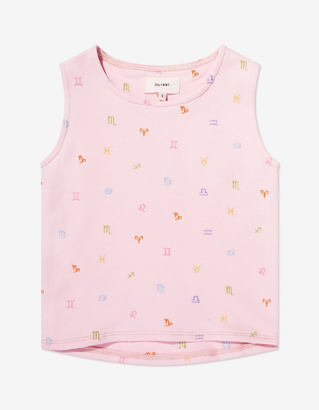 Girls Marcie Star Signs Tank Top in Pink, 5 of 4