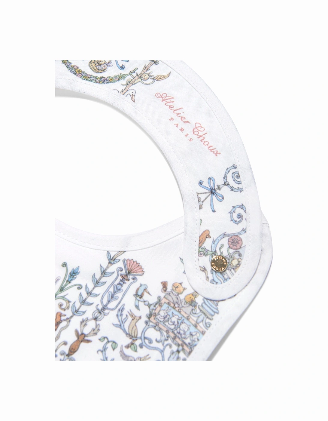 Baby Satin Toile De Jouy & Caitlin Wilson Bib in Blue