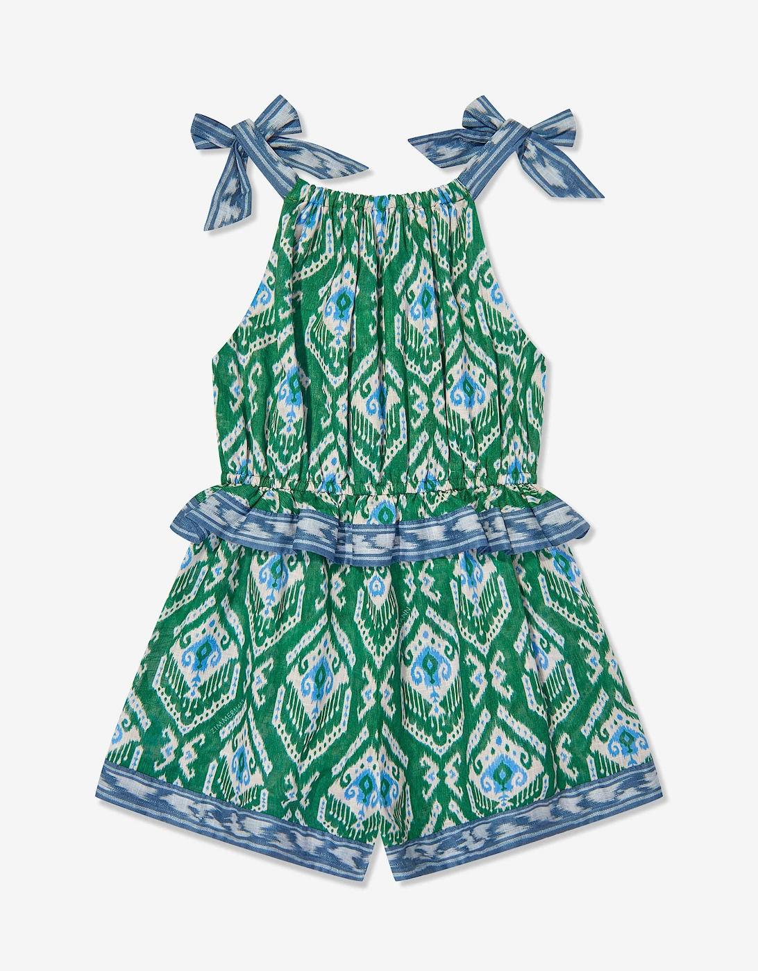 Girls Wylie Frill Halter Playsuit in Green