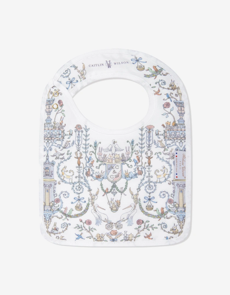 Baby Satin Toile De Jouy & Caitlin Wilson Bib in Blue