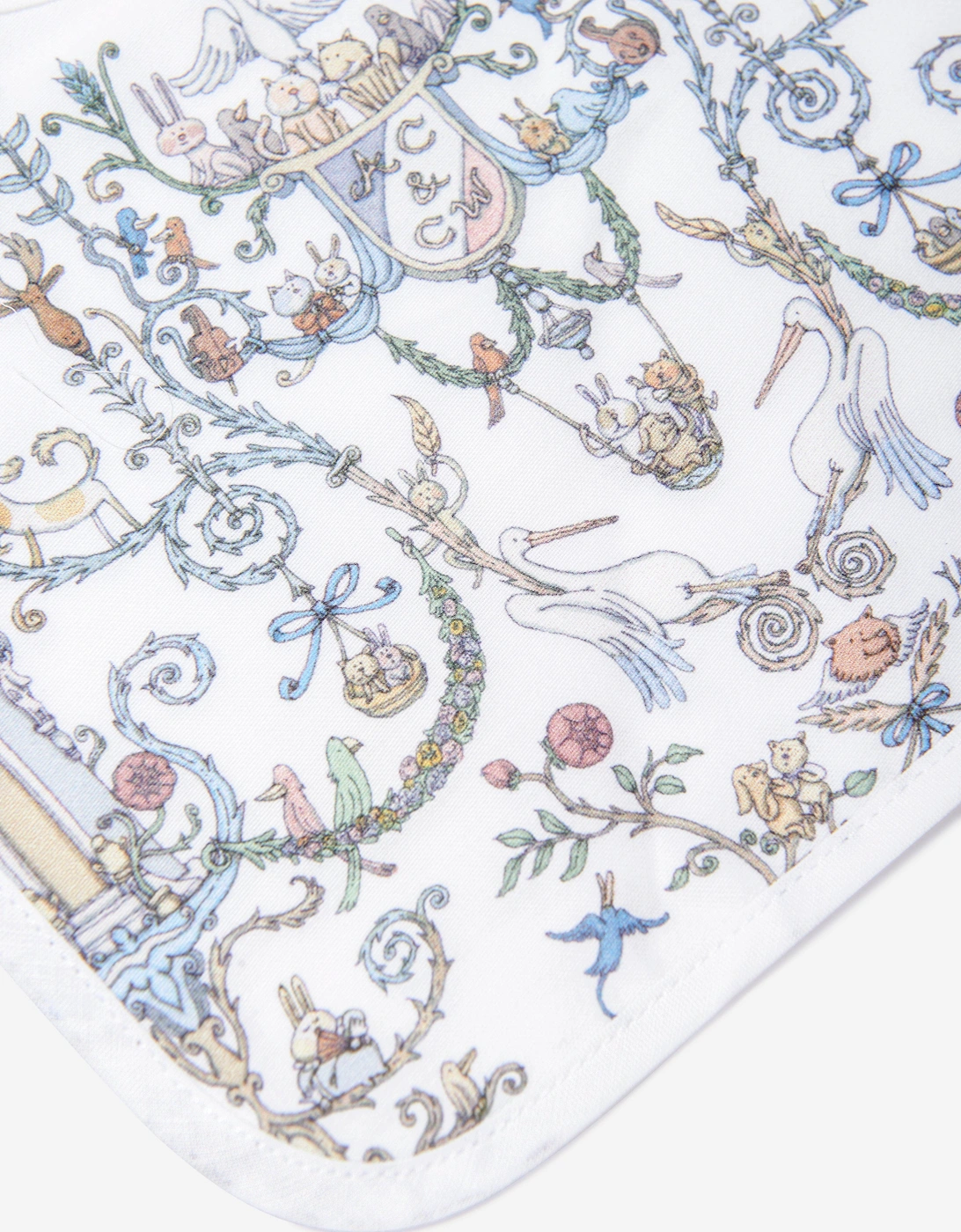 Baby Satin Toile De Jouy & Caitlin Wilson Bib in Blue
