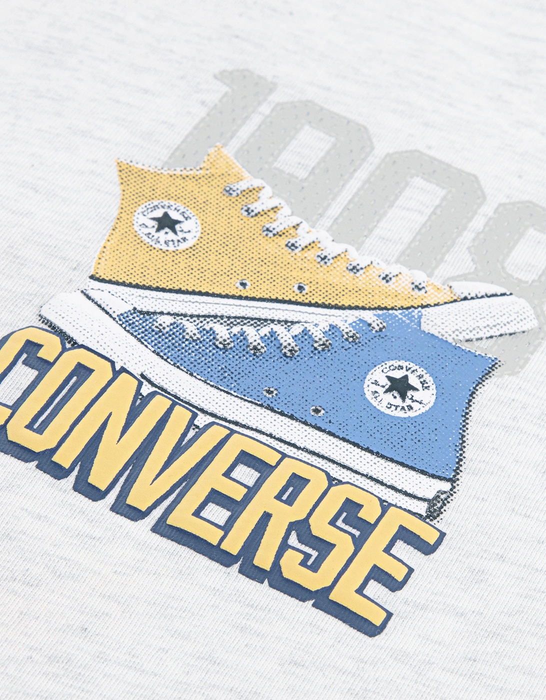 Boys Retro Front Back Trainers T-Shirt in Grey