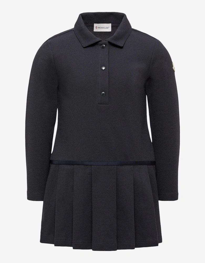 Girls Polo Dress in Navy