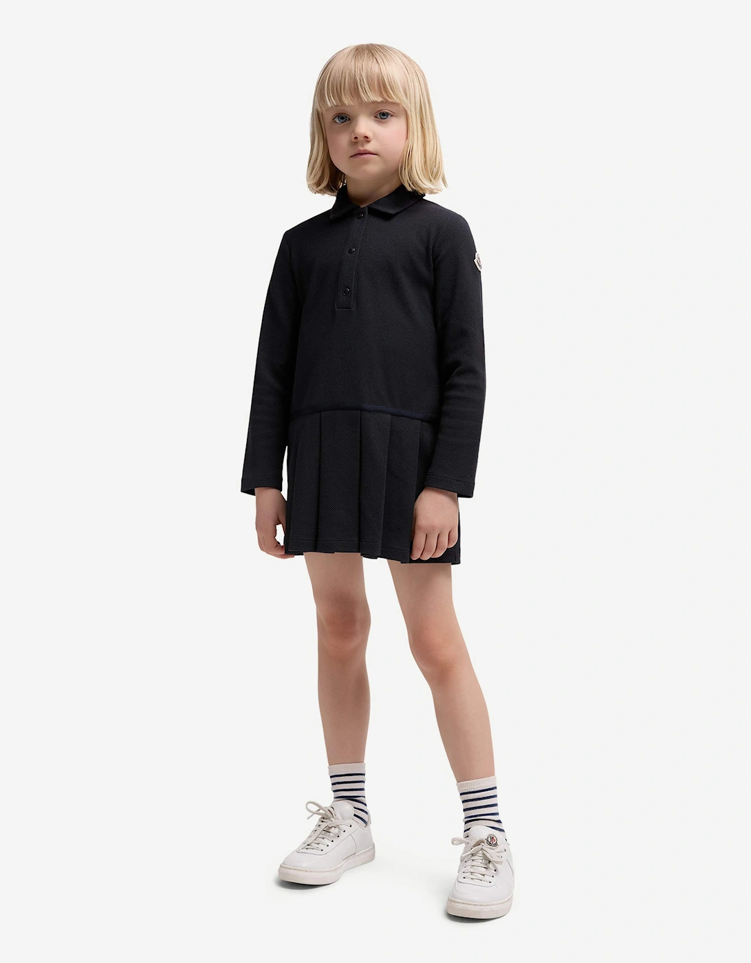 Girls Polo Dress in Navy