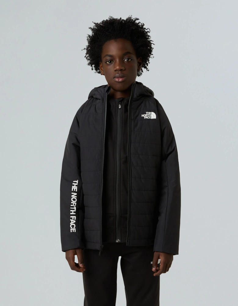Boys Never Stop Synthetic Jacket in Black