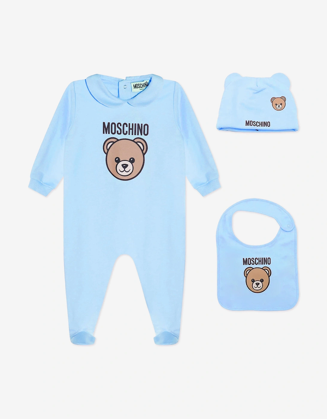 Baby Boys Bear Babygrow Set in Blue, 5 of 4