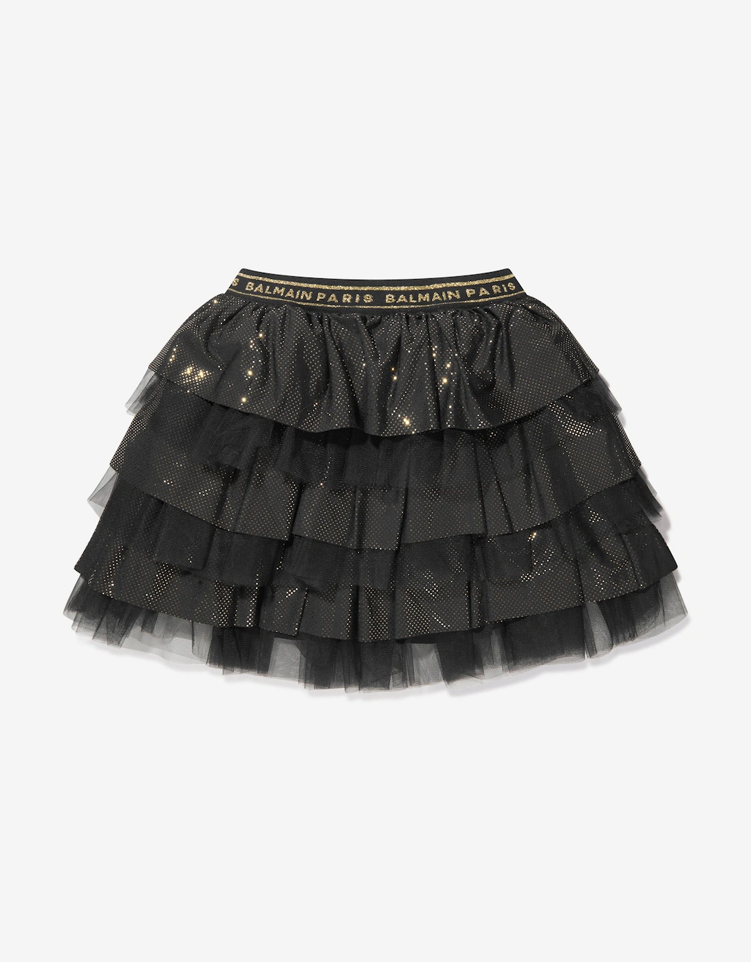 Girls Ruffle Skirt in Black, 6 of 5