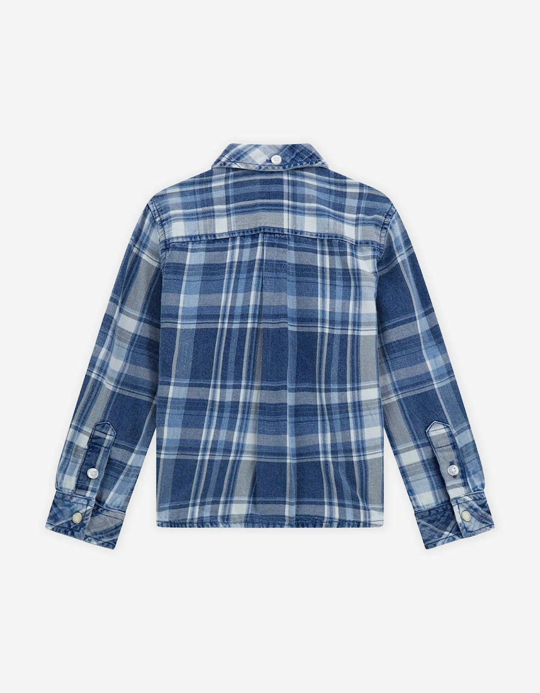 Boys Cotton Twill Shirt in Blue