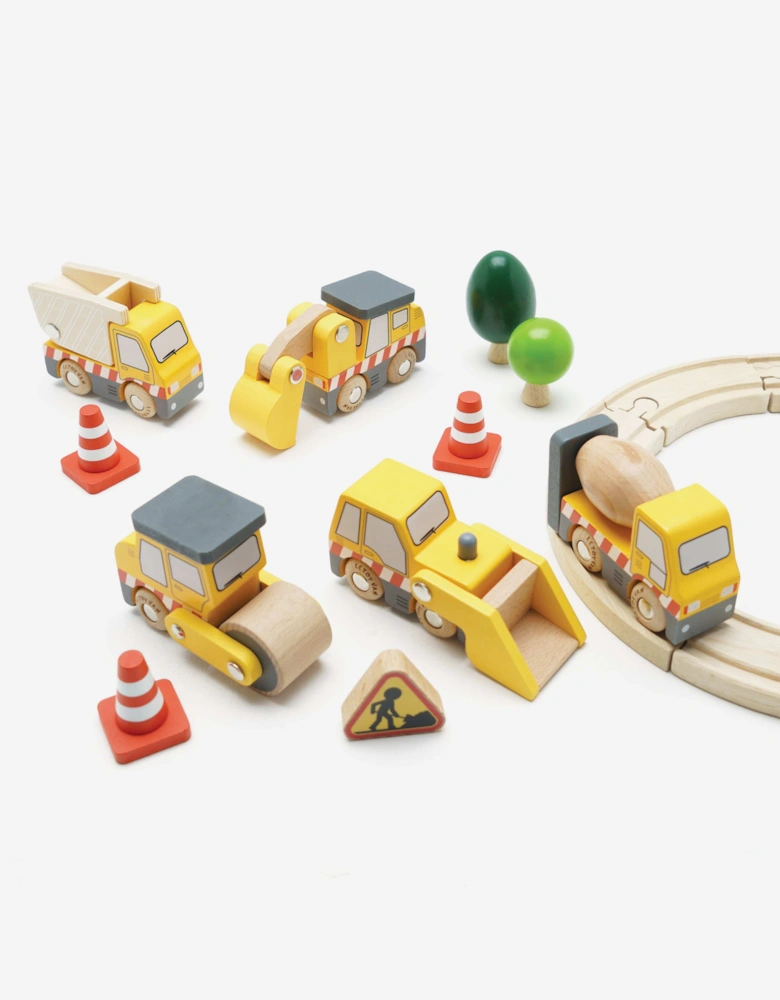 Construction Toy Cars, Trucks & Diggers-7 Piece (W:8.5 x D:3.2 x H:6.5cm)