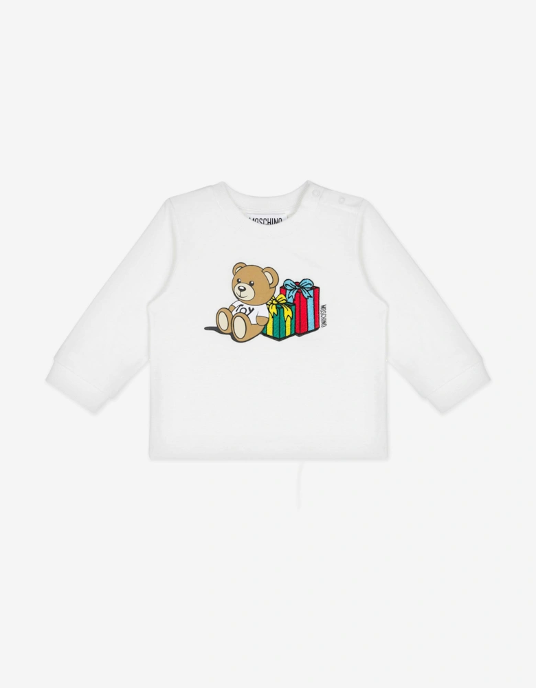 Baby Xmas Bear Trouser Set in Multicolour