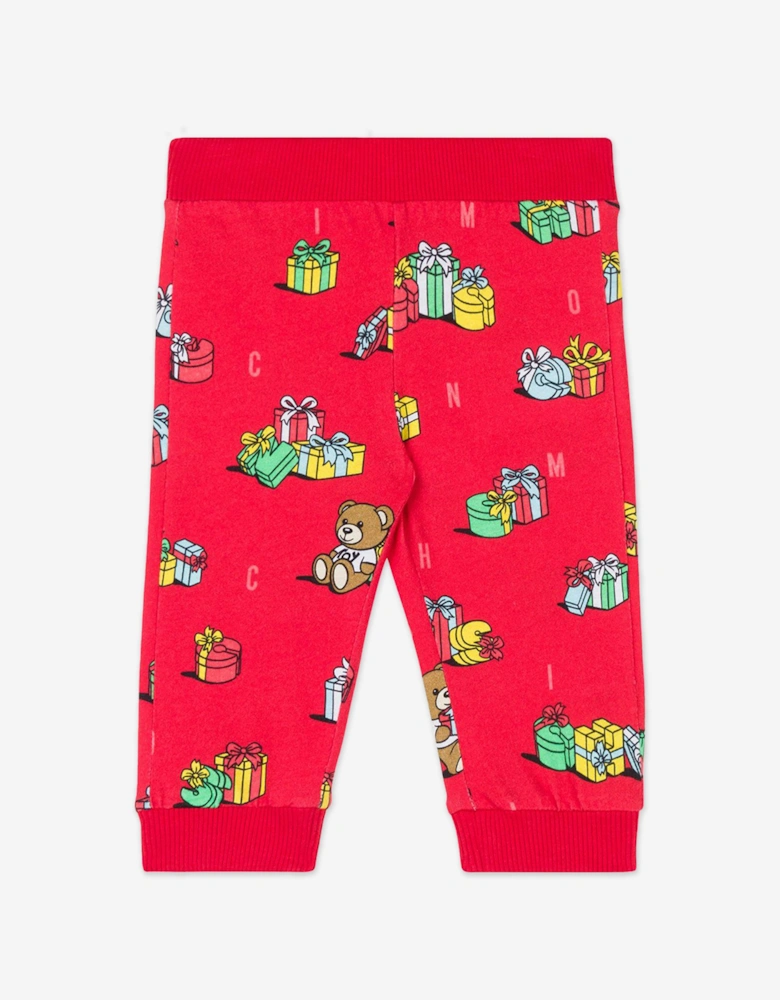 Baby Xmas Bear Trouser Set in Multicolour