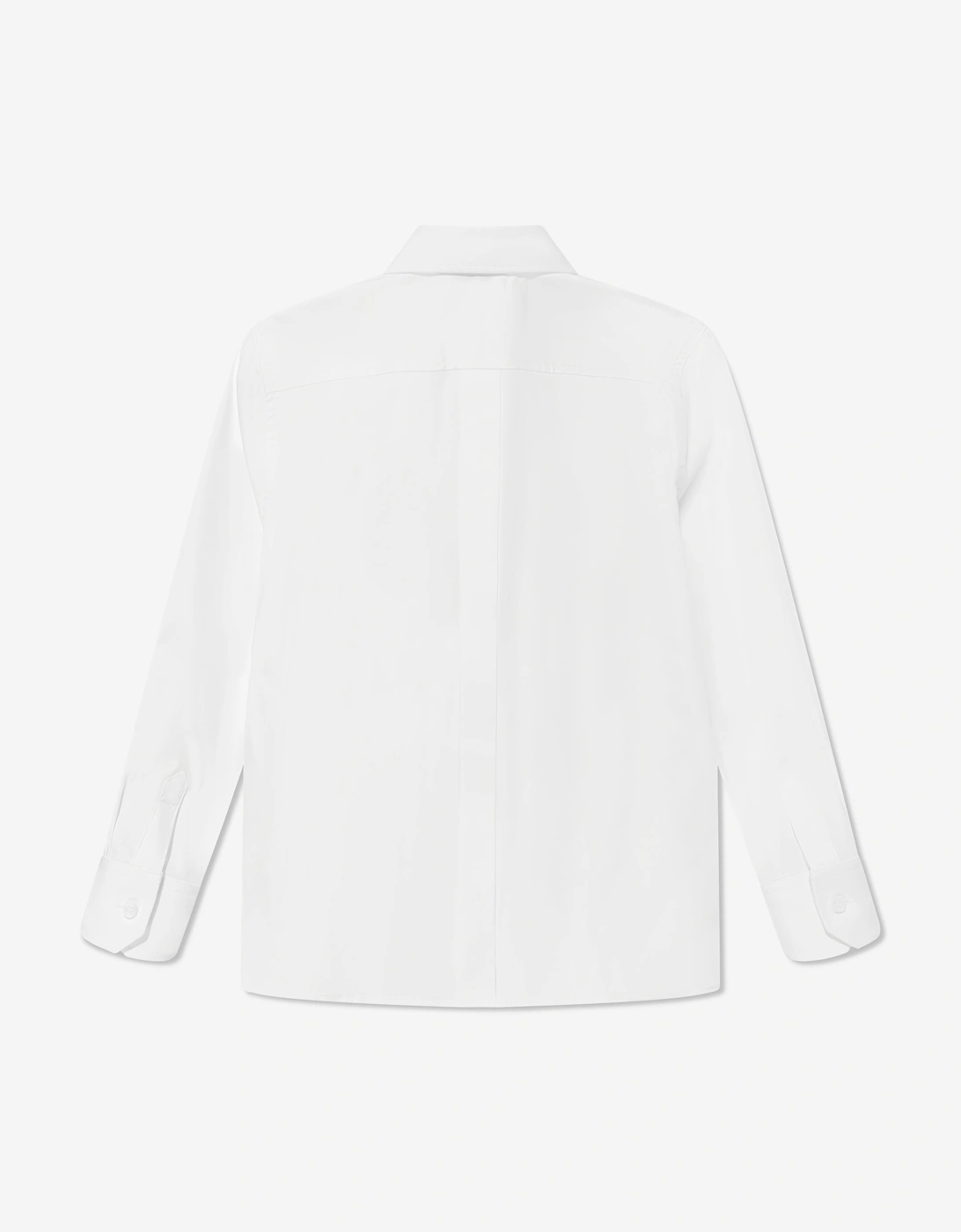 Boys Long Sleeve Logo Shirt in White