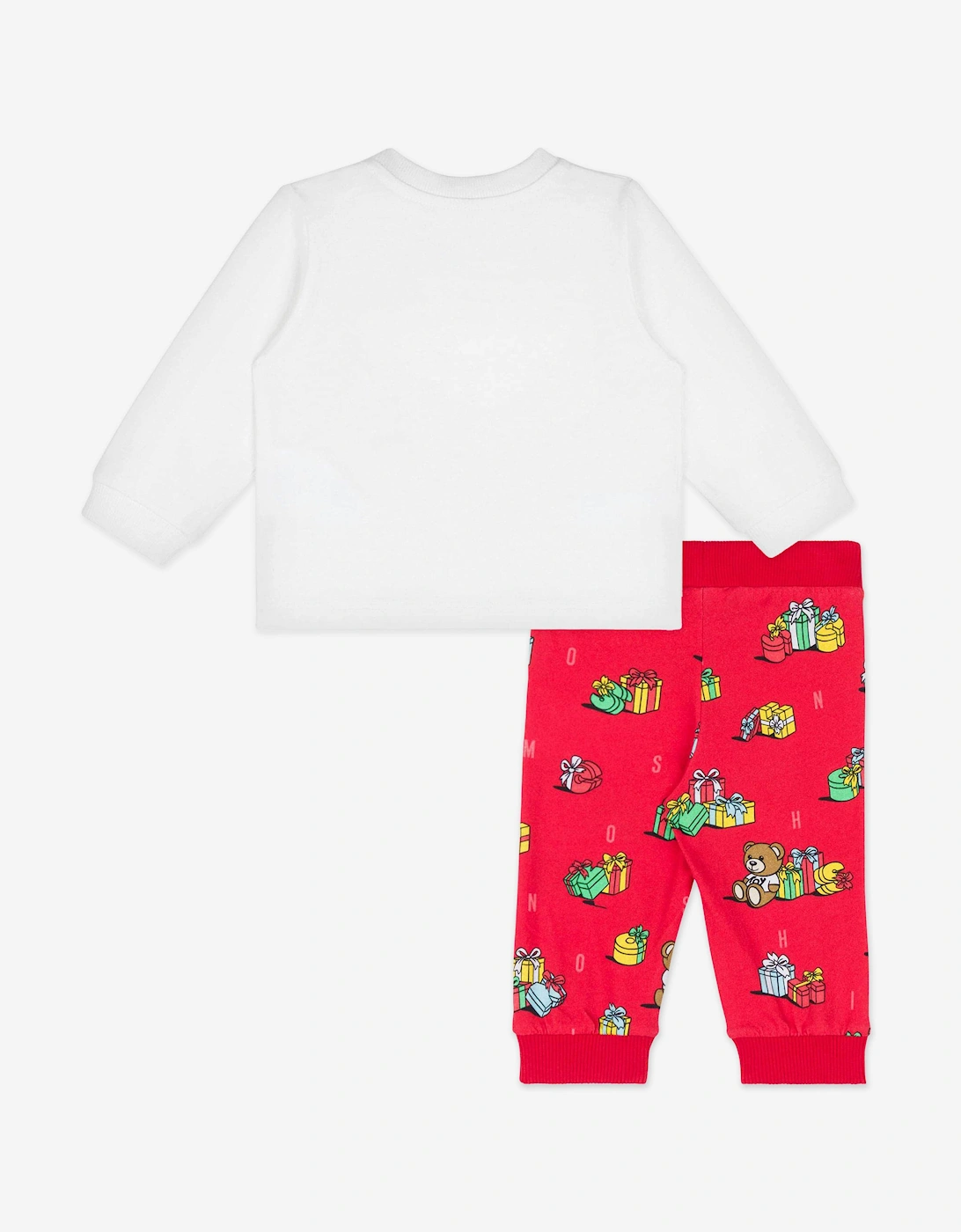 Baby Xmas Bear Trouser Set in Multicolour