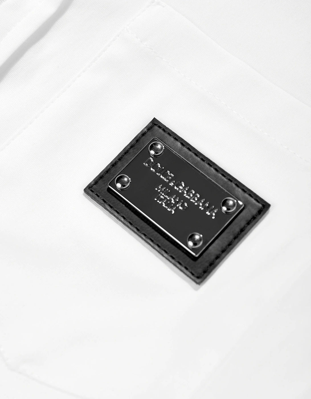 Boys Long Sleeve Logo Shirt in White