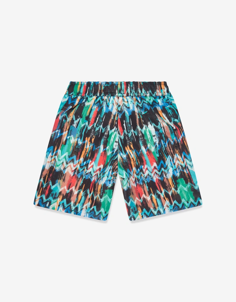 Boys Zigzag Swim Shorts in Multicolour